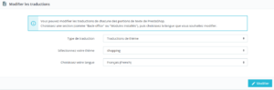 traduire un thème prestashop