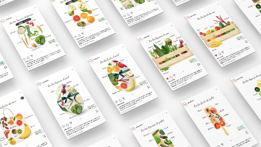 Campagne Fruits et légumes de saison pour La Vie Claire
