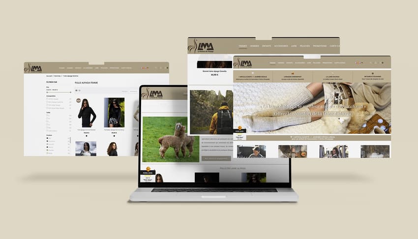 site web La Maison de l'Alpaga en mutli écran