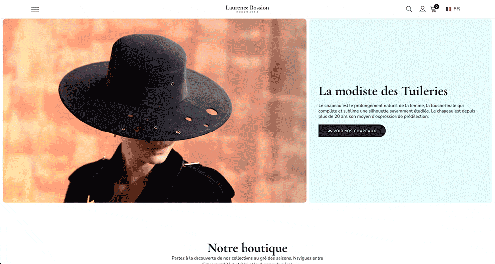 site internet e-commerce laurence bossion